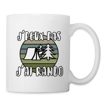 J’peux pas j’ai rando - Mug blanc - blanc - Droite