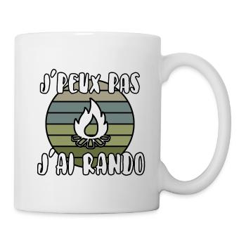 J’peux pas j’ai rando - Mug blanc - blanc - Droite