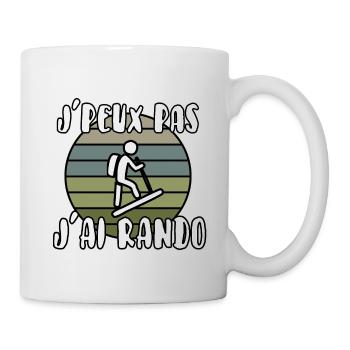 J’peux pas j’ai rando - Mug blanc - blanc - Droite