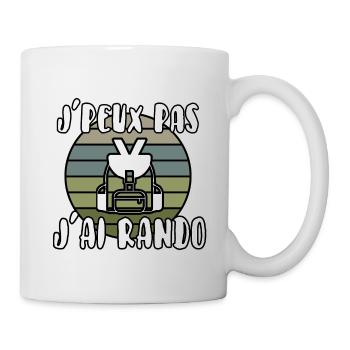 J’peux pas j’ai rando - Mug blanc - blanc - Droite