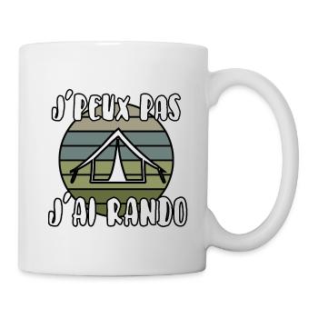 J’peux pas j’ai rando - Mug blanc - blanc - Droite