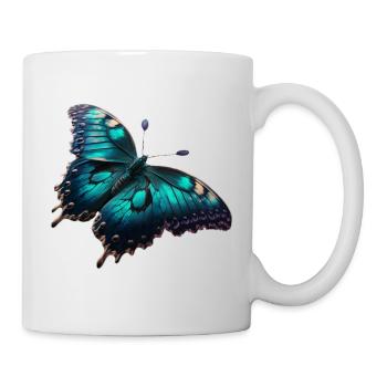 Papillon, chenille, insecte - Mug blanc - blanc - Droite