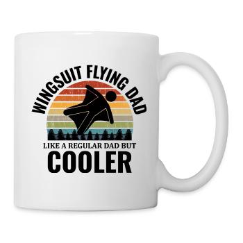 Wingsuit fliegen Dad Base Jumping Fallschirmspringen - Tasse - Weiß - Rechts