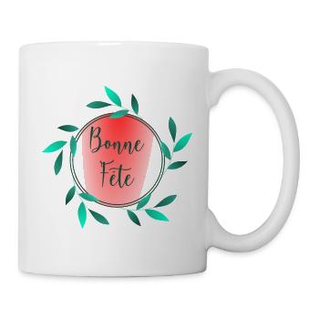 MAMIE. FÊTE DES MÈRES. BONNE FÊTE MAMIE. JE T'AIME - Mug blanc - blanc - Droite