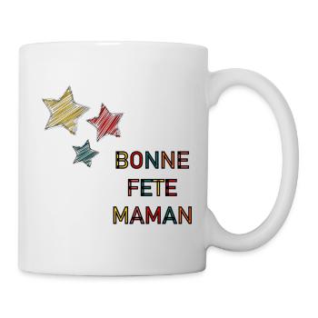 BONNE FÊTE. FÊTE DES MÈRES. FÊTE DES PÈRES. FÊTE - Mug blanc - blanc - Droite