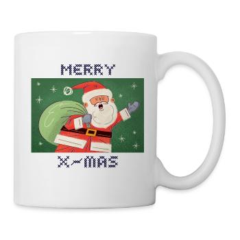 Merry christmas happy holidays christmas - Tasse - Weiß - Rechts