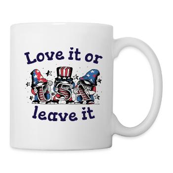 Aimez-le ou laissez-le drapeau des États-Unis Amérique - Mug blanc - blanc - Droite