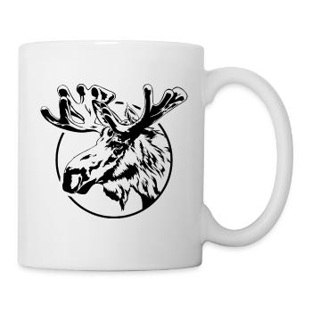 Elk Reindeer Animal Scandinavia Gift - Mug - white - Right