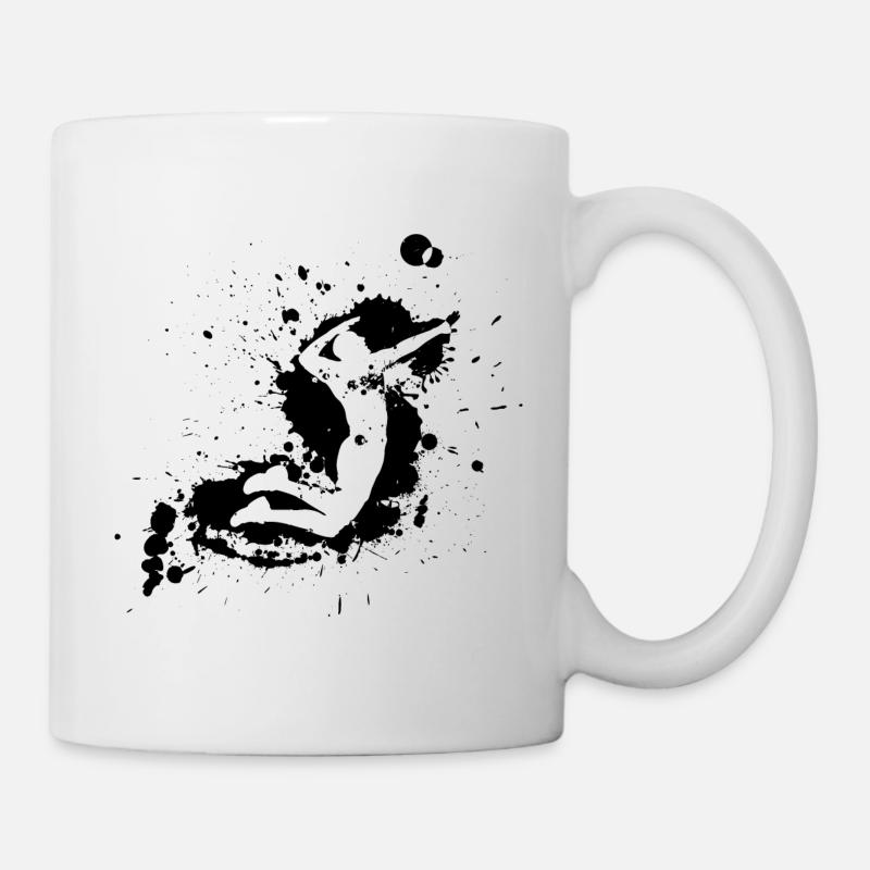 Volleyball Spike Man Schwarz - Tasse - Weiß