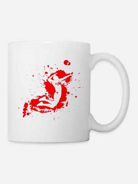 Volleyball Spike Man Rot - Tasse - Weiß