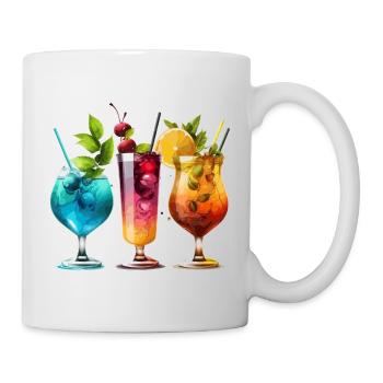 Bunte Cocktails - Tasse - Weiß - Rechts