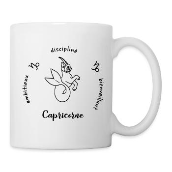 Capricorne signe du zodiaque - astrologique - Mug blanc - blanc - Droite