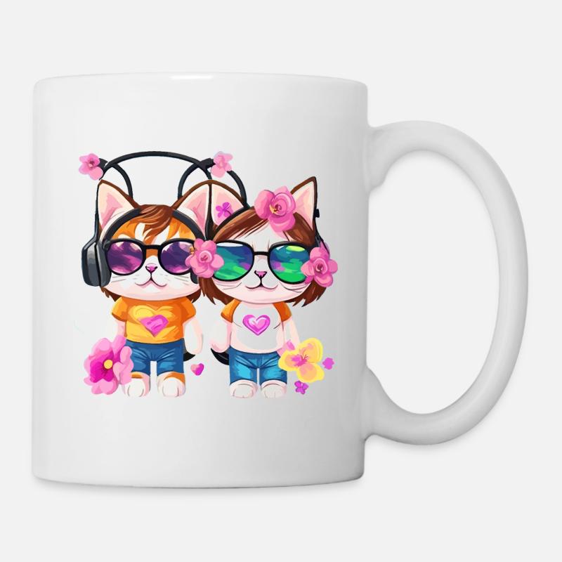 Cat friends - Mug - white