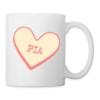 Pia Surname First Name Pink Sugar Heart - Mug - white - Right