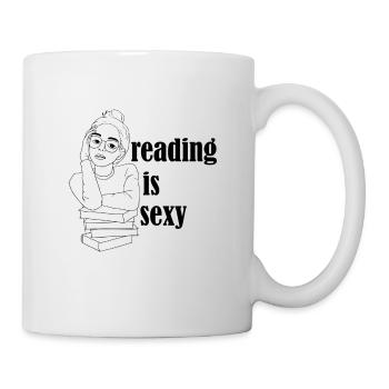 reading is sexy - Tasse - Weiß - Rechts