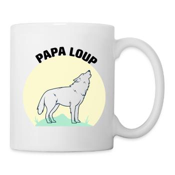 Papa loup - Mug blanc - blanc - Droite