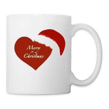Merry Christmas herz - Tasse - Weiß - Rechts