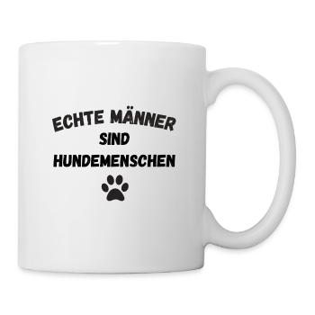 Echte Männer sind Hundemenschen - Tasse - Weiß - Rechts