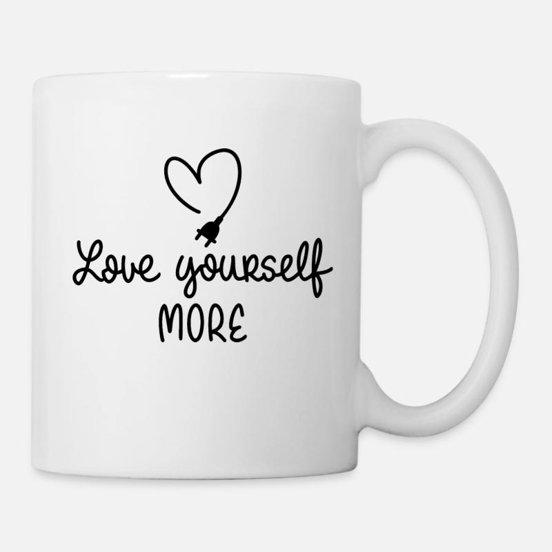 love yourself more - Mug - white