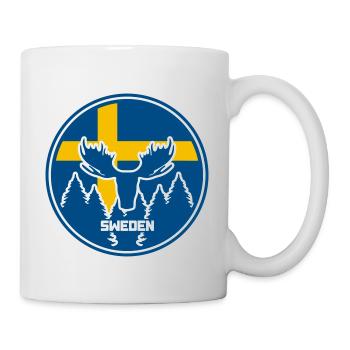 Sweden - Schweden - Sverige - Wappen - Tasse - Weiß - Rechts