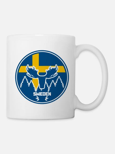 Sweden - Schweden - Sverige - Wappen - Tasse - Weiß