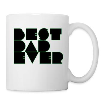 MEILLEUR PAPA DE TOUS LES TEMPS vert noir - Mug blanc - blanc - Droite