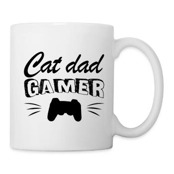 Cat dad gamer - Mug - white - Right