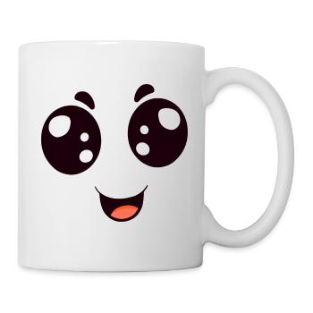 Des yeux, une bouche qui rit et qui a l’air mignon Halloween - Mug blanc - blanc - Droite