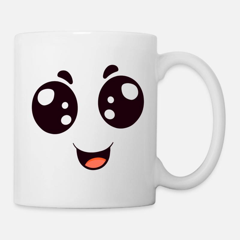 Eyes, mouth that laughs and looks cute Halloween - Mug - white