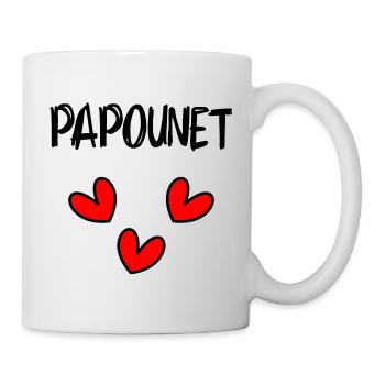PAPOUNET. FÊTE DES PÈRES. BONNE FÊTE PAPA. PAPA - Mug blanc - blanc - Droite