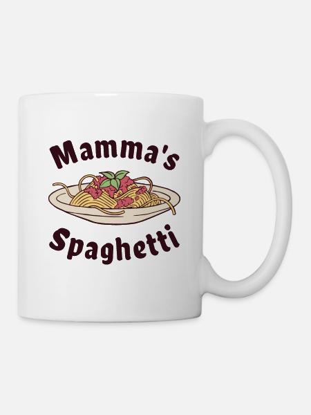 Mamma's Spaghetti - Tasse - Weiß