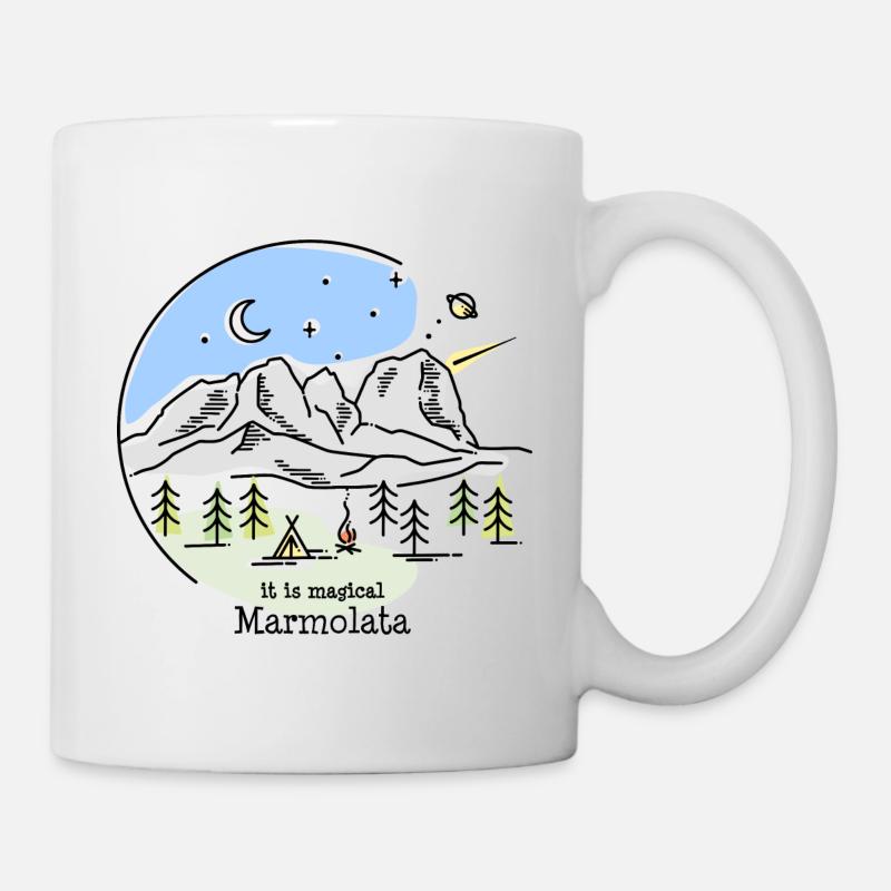 Marmolata Marmolada Klettersteig Wandern Dolomiten - Tasse - Weiß