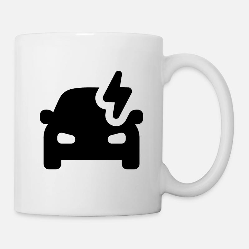 Black electric car - Mug - white