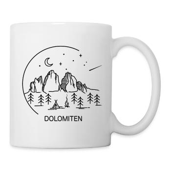 Dolomiten Drei Zinnen Tre Cime Wandern Souvenir - Tasse - Weiß - Rechts