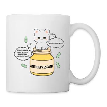 Chat joyeux dans un bocal - Mug blanc - blanc - Droite