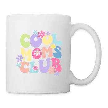 Cool Moms Club with Flowers - Tasse - Weiß - Rechts
