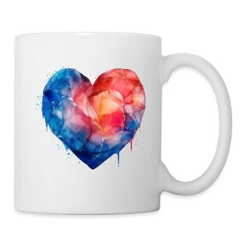 Blue Red Heart - Mug - white - Right