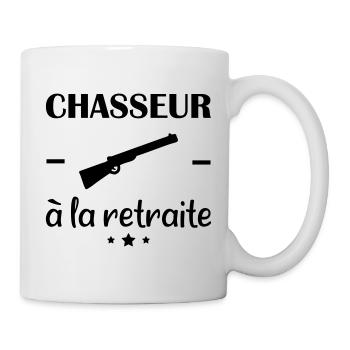 Chasseur à la retraite, cadeau retraité - Mug blanc - blanc - Droite