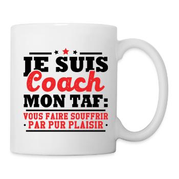 Je suis coach - humour cadeau sportif - Mug blanc - blanc - Droite