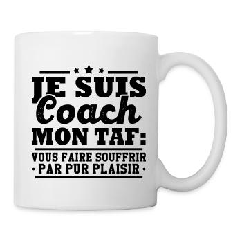 Je suis coach - humour cadeau sportif - Mug blanc - blanc - Droite