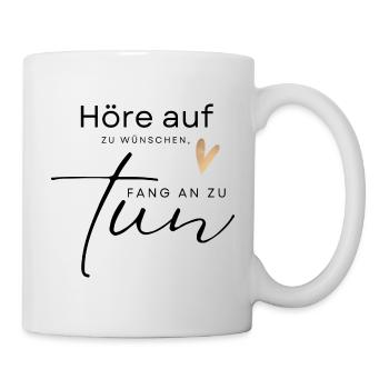 POSITIVE EINSTELLUNG MINDSET Motivation - Tasse - Weiß - Rechts