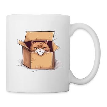 Cat grumpy grumpy grumpy sits in the box - Mug - white - Right