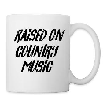 Raised on country music - Mug - white - Right