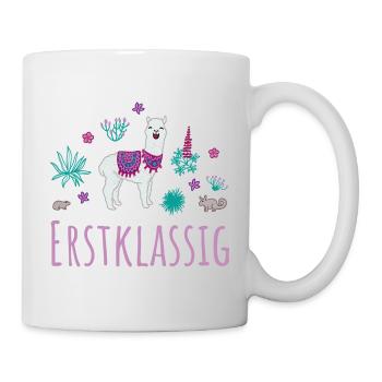 Erstklassig Lama - Tasse - Weiß - Rechts