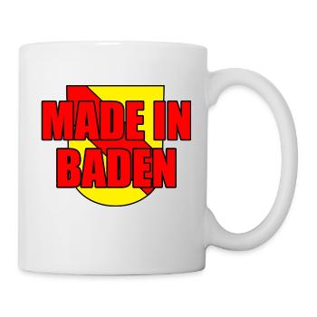 Made in Baden badisch Badner Spruch Sprüche - Tasse - Weiß - Rechts