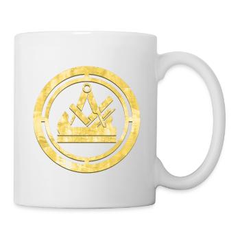Schreiner Tischler Zunft Logo Wappen Gold - Mug blanc - blanc - Droite
