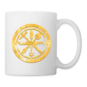 Glaser Zunft Logo Wappen Gold - Tasse - Weiß - Rechts