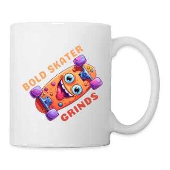 Bold Skater Grinds - Skateboard - Mug - white - Right
