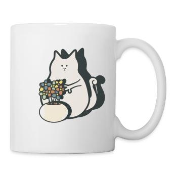 Curious, crazy cat - Mug - white - Right