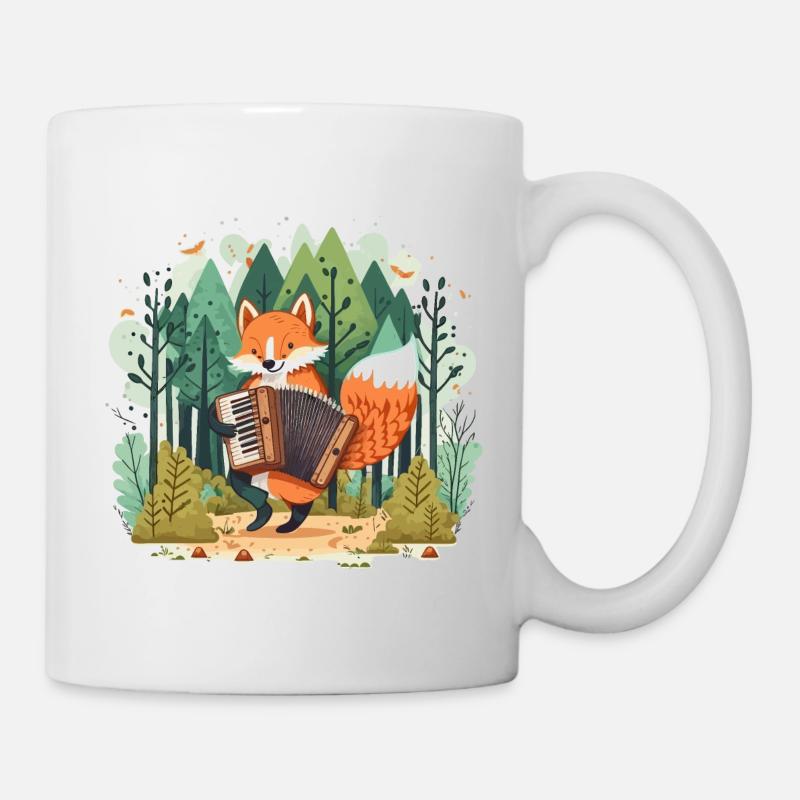 Musikalischer Fuchs - Tasse - Weiß